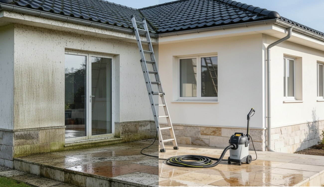 Nettoyage de toiture, terrasse et façade